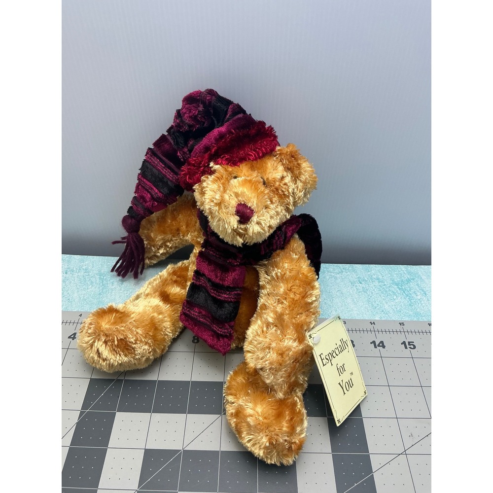 bear‎ plush with hat and scarf